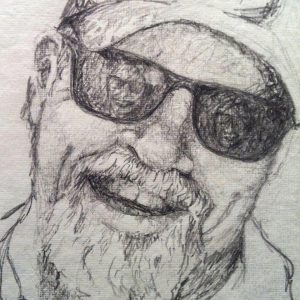 Graphite pencial portrait of Steve Starling. ©2016 Jo Starling.